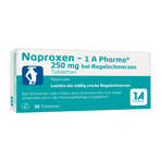 Naproxen 1A Pharma 250 mg bei Regelschmerzen Tabletten 20 St