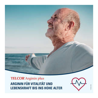Grafik Telcor Arginin plus Filmtabletten Für Vitalität und Lebenskraft bis ins hohe Alter