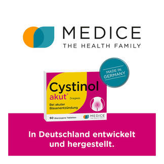 Grafik Cystinol akut Dragees In Deutschland entwickelt und hergestellt