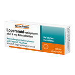 Loperamid-ratiopharm akut 2 mg Filmtabletten 10 St