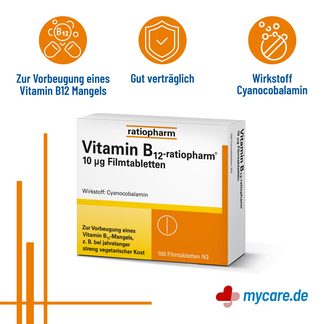 Infografik Vitamin B12-ratiopharm 10 µg Eigenschaften