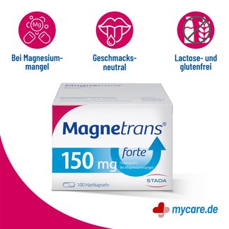 Infografik Magnetrans forte 150 mg Hartkapseln Eigenschaften