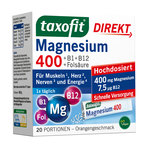 Taxofit Magnesium 400 + B1 + B6 + B12 + Folsäure 800 20 St