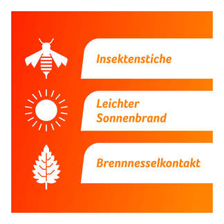 Grafik Fenistil Kühl Roll-on bei Insektenstichen und Sonnenbrand Anwendungsgebiete