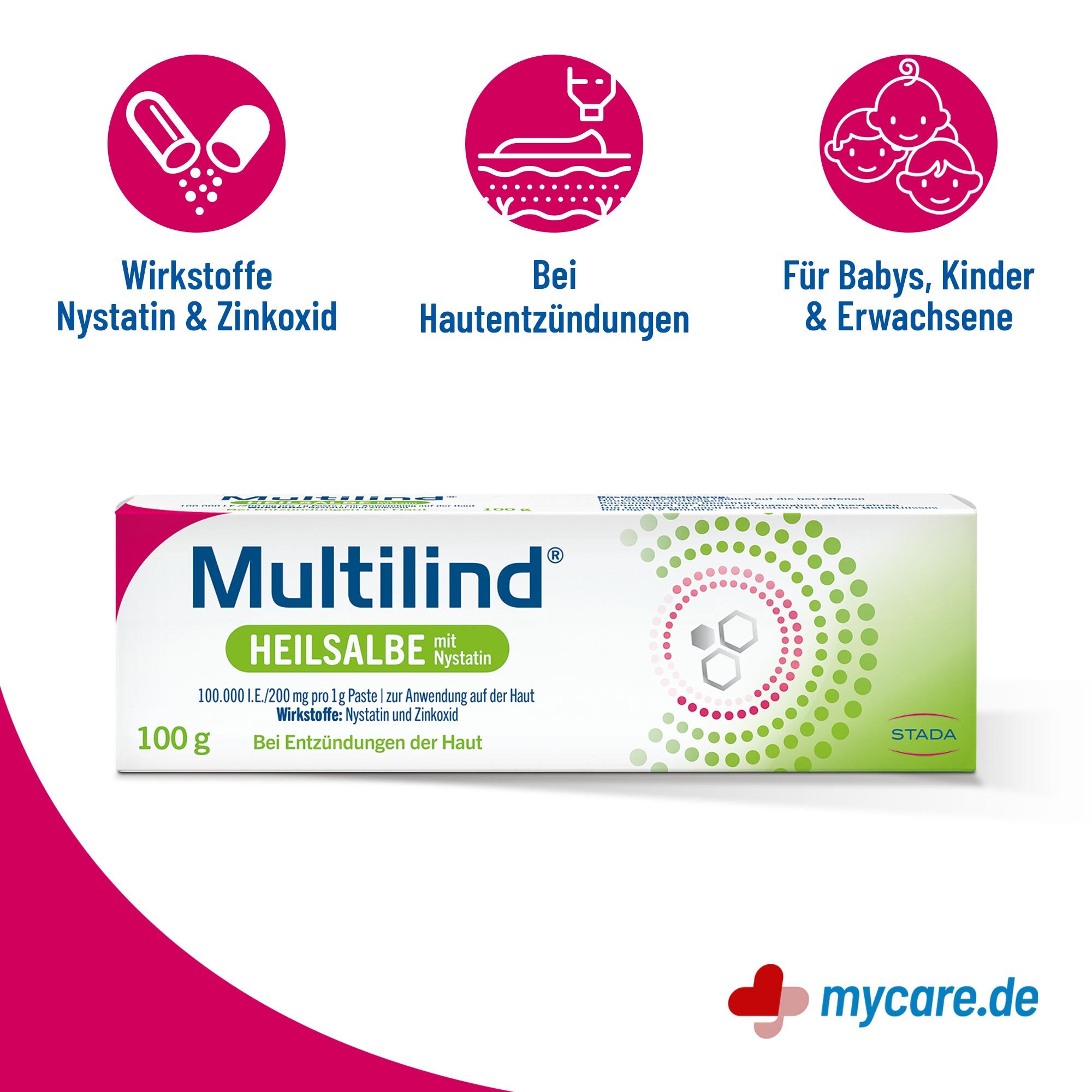 Multilind Heilsalbe mit Nystatin 100 g - PZN 20022630 | mycare.de