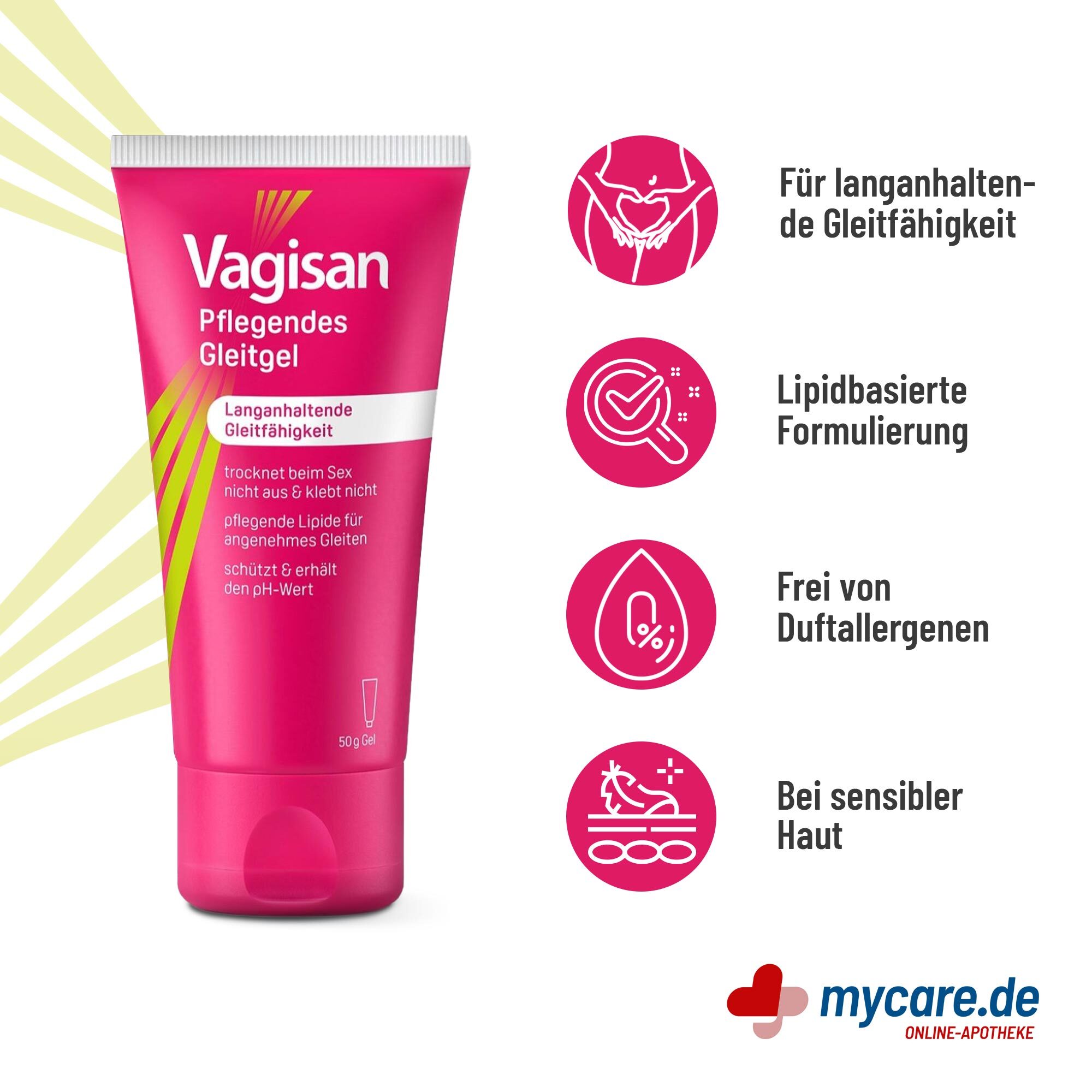 Vagisan Pflegendes Gleitgel 50 g - PZN 20011721 | mycare.de Vagisan Pflegendes Gleitgel 50 g - PZN 20011721 | mycare.de