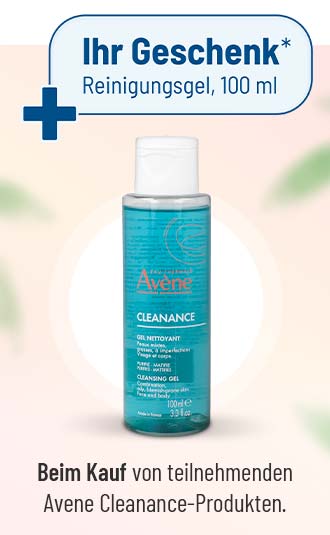 Avene Reinigungsgel 100 ml als Geschenk beim Kauf von Avene Cleanance-Produkten.