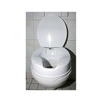 Toilettensitzerhöhung 13 cm mit Deckel mit Halteklammern 1 St