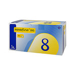 Novofine 8 Kanülen 0,30x8 mm Orifarm 100 St