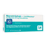 Naratriptan 1A Pharma bei Migräne 2,5 mg Filmtabletten 2 St