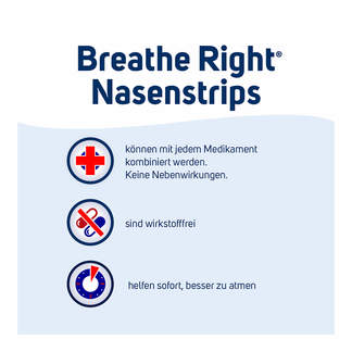 Besser Atmen Breathe Right Nasenstrips normal beige