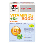 Doppelherz system Vitamin D3 2000 + K2 Tabletten 120 St