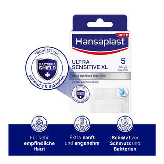 Hansaplast Ultra Sensitive Wundverband 5 x 7,2 cm