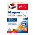 Doppelherz aktiv Magnesium + Calcium + D3 120 St