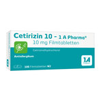 Cetirizin 10 - 1 A Pharma bei allergischem Schnupfen 100 St