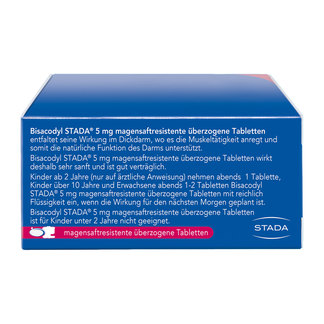 Bisacodyl STADA 5 mg magensaftresistente überzogene Tablette