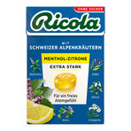 Ricola Menthol-Zitrone-Bonbons extra stark ohne Zucker 50 g