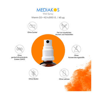 Mediakos Vitamin D3+K2 4.000 I.E. / 60 ?g Vital Spray