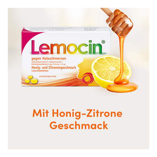 Lemocin gegen Halsschmerzen Honig-Zitrone