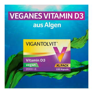 Infografik Vigantolvit 2000 I.E. Vitamin D3 Weichkaps. vegan