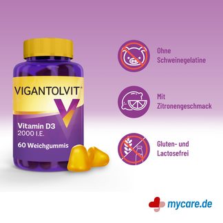Infografik Vigantolvit 2000 I.E. Vitamin D3 Weichgummis