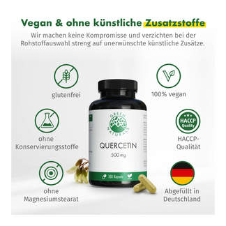 Vorteile von GREEN NATURALS Quercetin 500 mg Kapseln