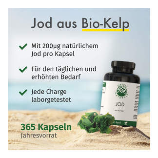 Eigenschaften von GREEN NATURALS Jod aus Bio-Kelp Kapseln