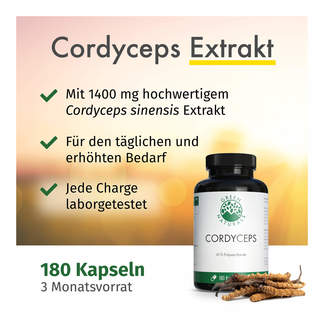 Eigenschaften von GREEN NATURALS Cordyceps sinensis Kapseln