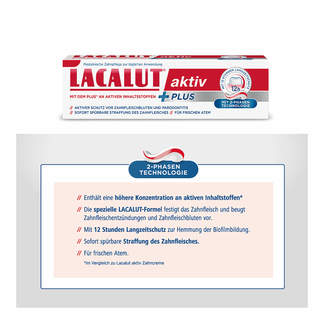Weitere Eigenschaften von Lacalut aktiv Plus Zahncreme