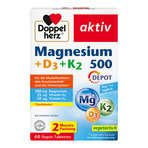 Doppelherz aktiv Magnesium 500 +D3+K2 Depot-Tabletten 60 St