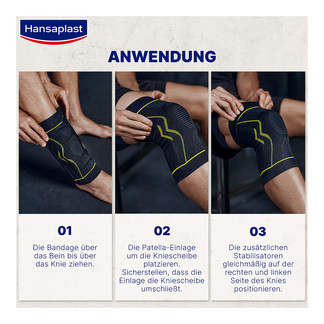 Hansaplast Sport Knie-Bandage Anwendung