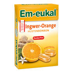 Em-eukal Ingwer-Orange Bonbons Box zuckerfrei 50 g