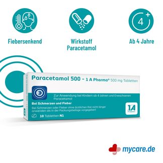 Infografik Paracetamol 1 A Pharma 500mg Tabletten Vorteile