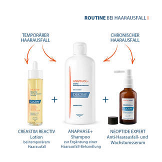 Ducray Anaphase+ Shampoo Haarausfall Pflegeroutine