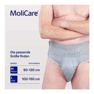 MoliCare Premium MEN Pants 5 Tropfen M Maße der Größen