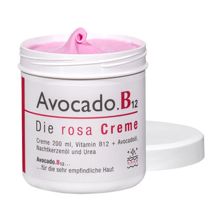 Avocado.B12 - die rosa Creme geöffneter Tiegel