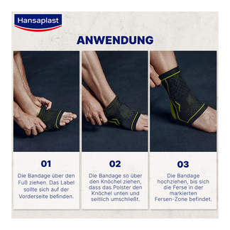 Hansaplast Sport Fußgelenk-Bandage Größe L/XL Anwendung