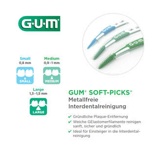 GUM Soft-Picks PRO Interdentalbüsten Eigenschaften