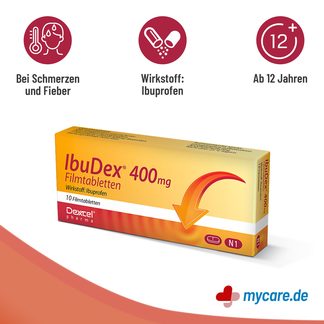 Infografik Ibudex 400 mg Filmtabletten Eigenschaften