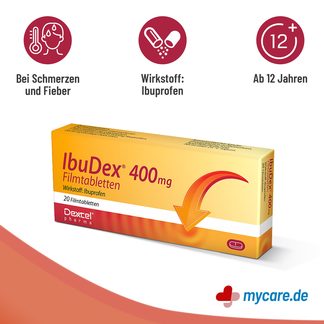 Infografik Ibudex 400 mg Filmtabletten Eigenschaften