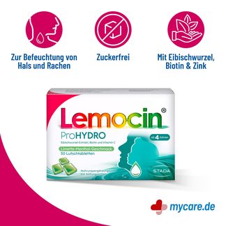 Infografik Lemocin ProHydro Limette-Menthol Lutschtabletten Eigenschaften
