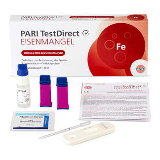 PARI TestDirect Eisenmangel Selbsttest Blut Testkit