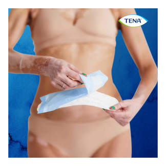 Grafik Tena Lady Discreet Extra Inkontinenz-Einlagen Anwendungshinweis