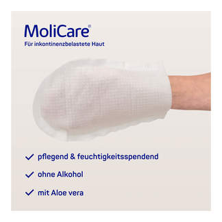 Grafik MoliCare Skin Feuchte Waschhandschuhe Eigenschaften