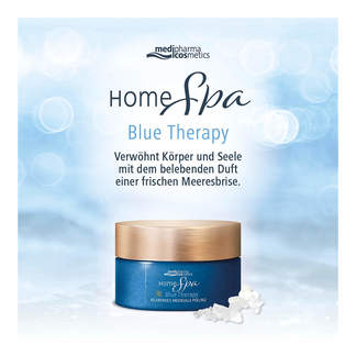 Grafik Home Spa Blue Therapy Meersalz-Peeling Information