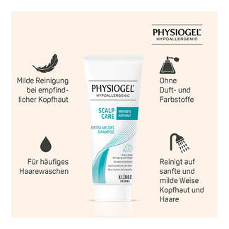 Grafik Physiogel Scalp Care extra mildes Shampoo Eigenschaften