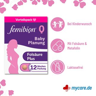Infografik Femibion 0 Babyplanung Eigenschaften