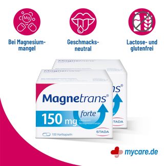 Infografik Magnetrans forte 150 mg Hartkapseln Eigenschaften