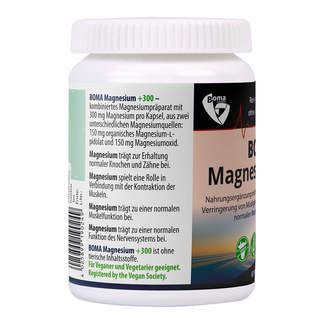 Boma Magnesium +300 Kapseln Linke Packungsseite