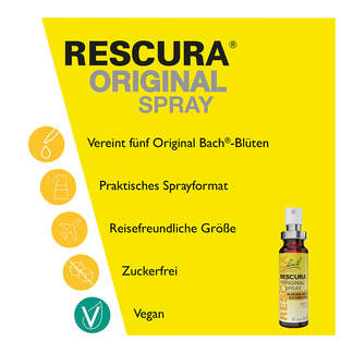 Grafik Bachblüten Original Rescura Spray mit Alkohol Merkmale